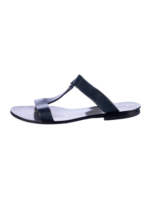 Jil Sander Leather T-Strap Sandals