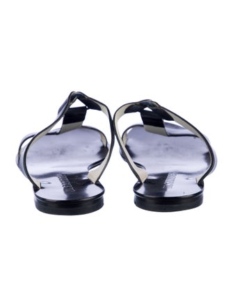 Jil Sander Leather T-Strap Sandals