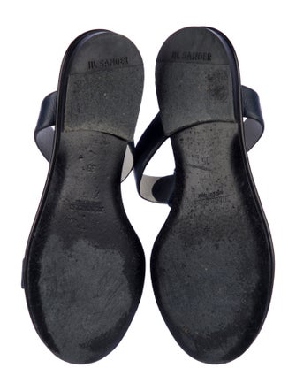 Jil Sander Leather T-Strap Sandals