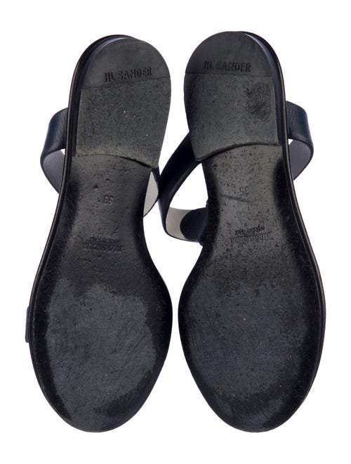 Jil Sander Leather T-Strap Sandals