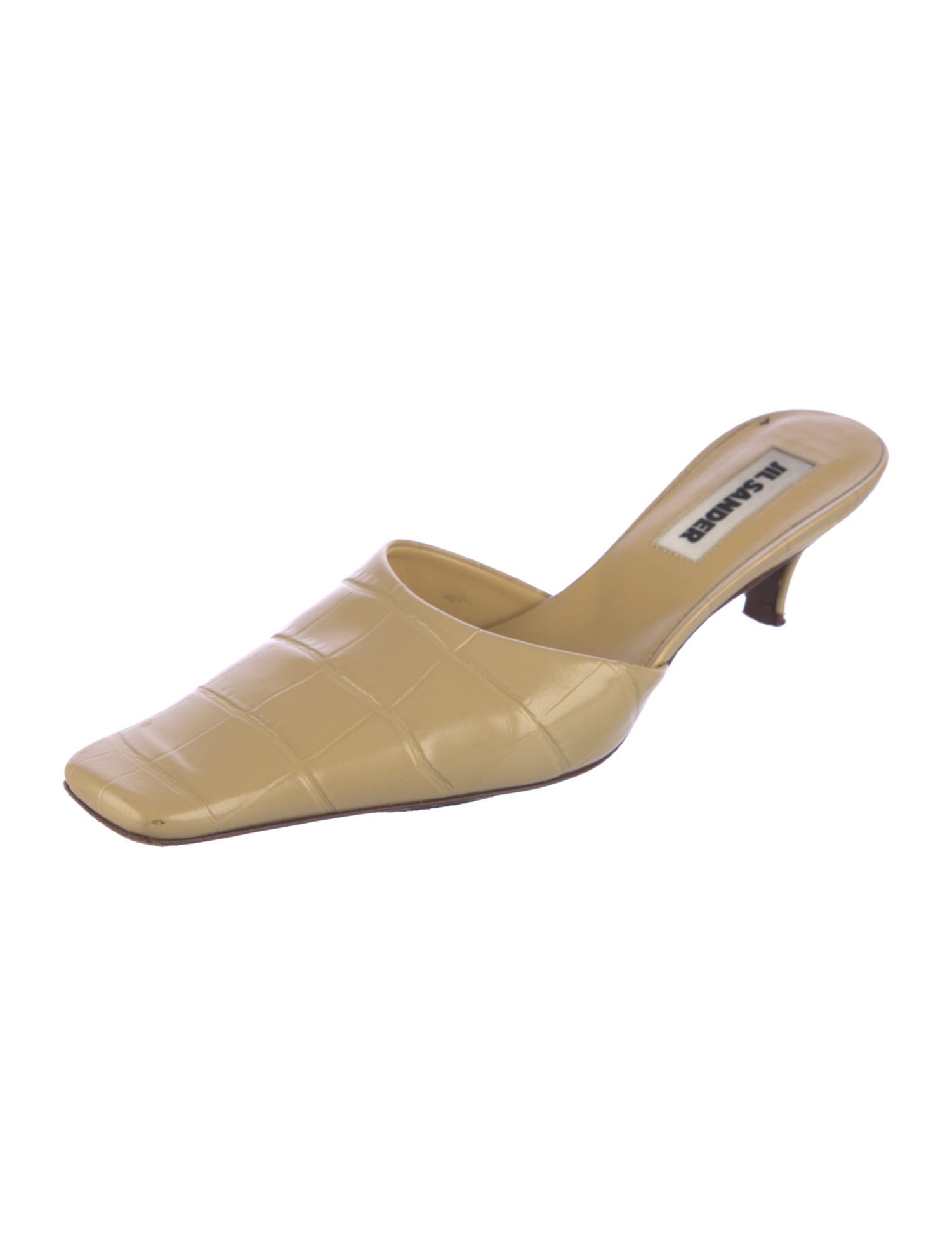 Jil Sander Embossed Leather Mules