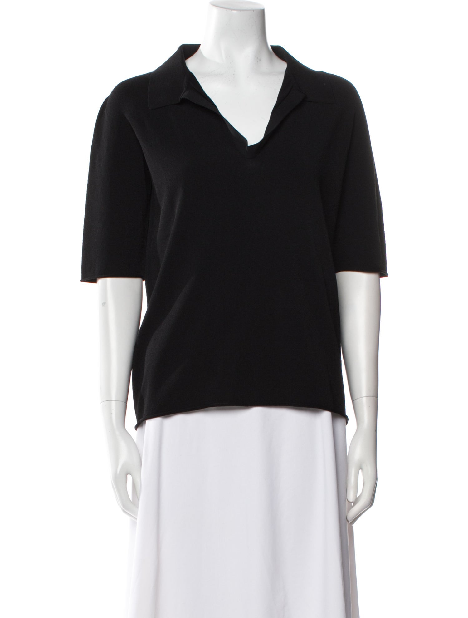 Jil Sander V-Neck Short Sleeve Polo