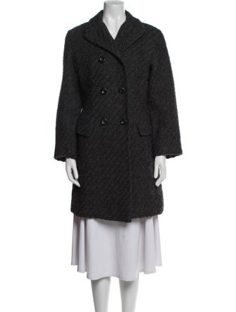 Jil Sander Wool Tweed Pattern Coat