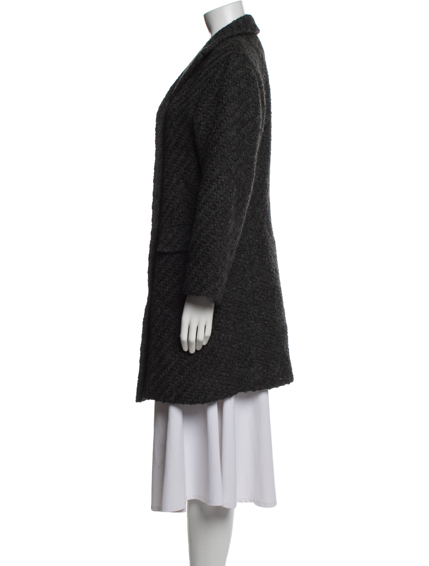 Jil Sander Wool Tweed Pattern Coat