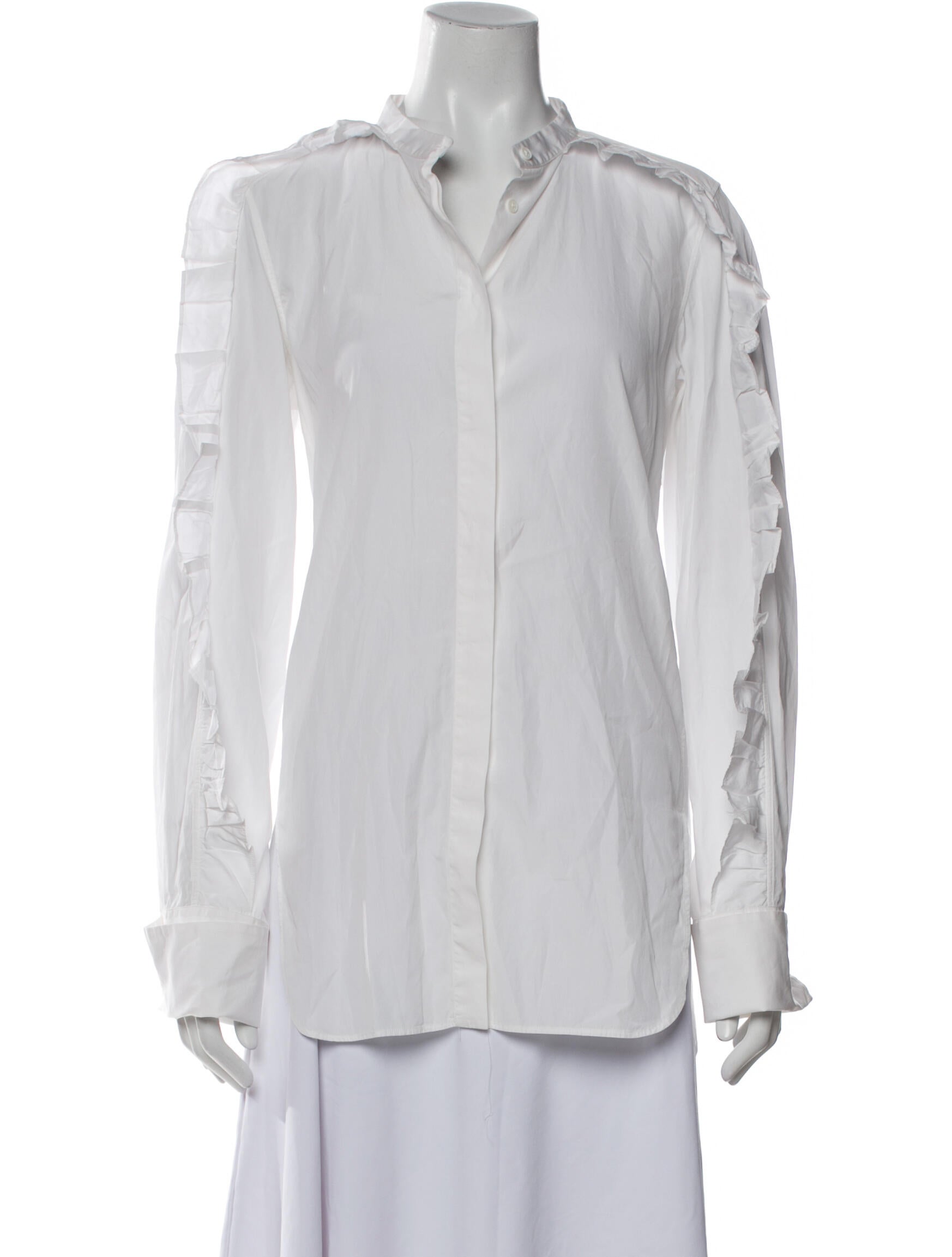 Jil Sander 2015 Long Sleeve Button-Up Top