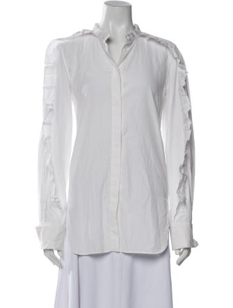 Jil Sander 2015 Long Sleeve Button-Up Top