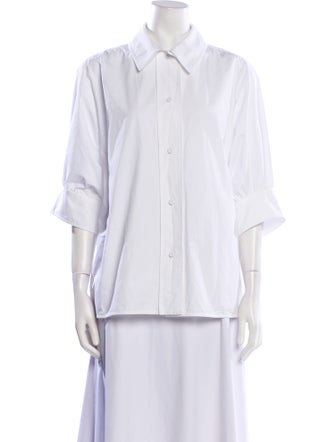 Jil Sander Three-Quarter Sleeve Button-Up Top