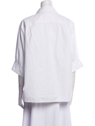 Jil Sander Three-Quarter Sleeve Button-Up Top