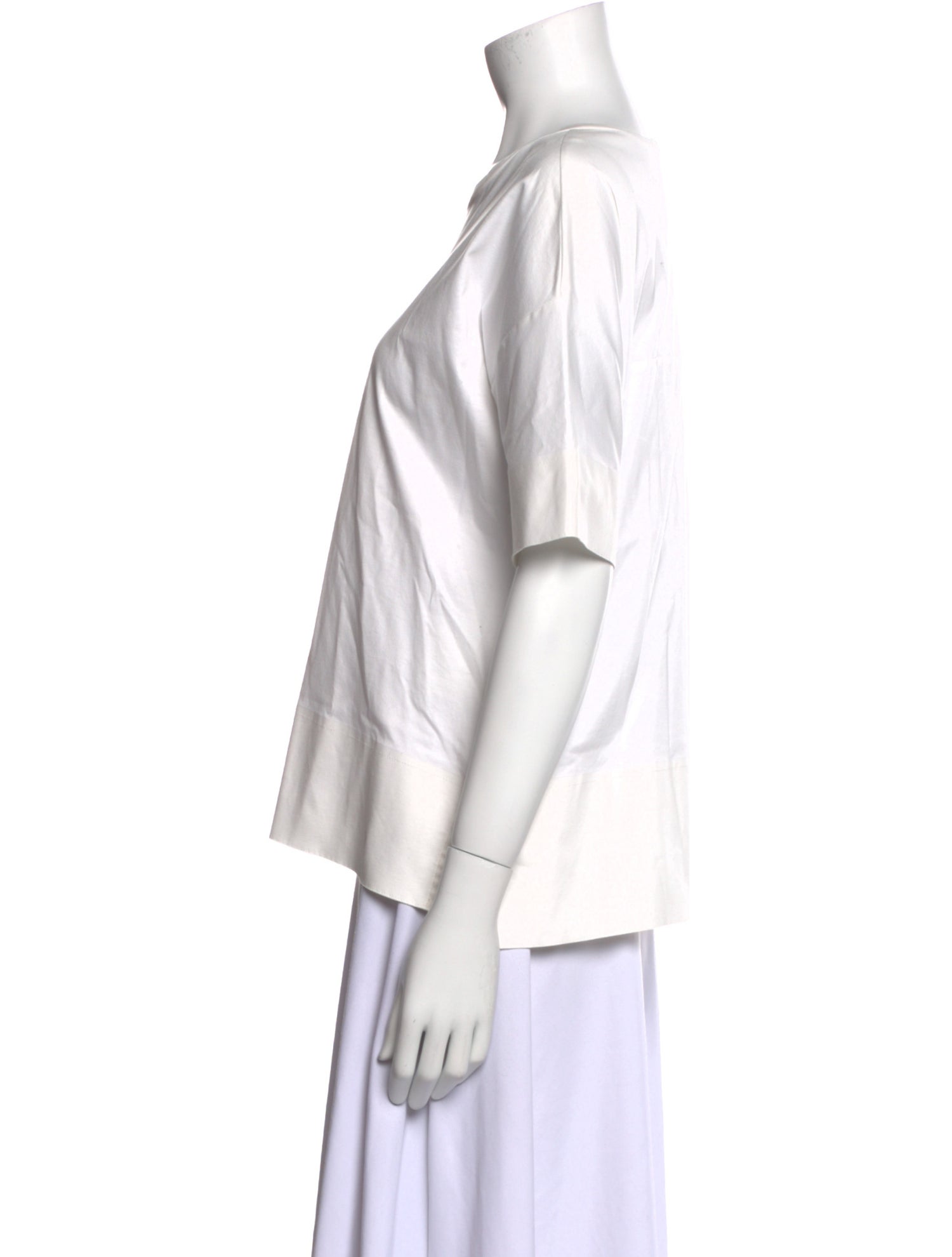 Jil Sander Bateau Neckline Short Sleeve T-Shirt