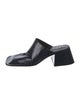 Jil Sander Embossed Leather Cutout Accent Mules