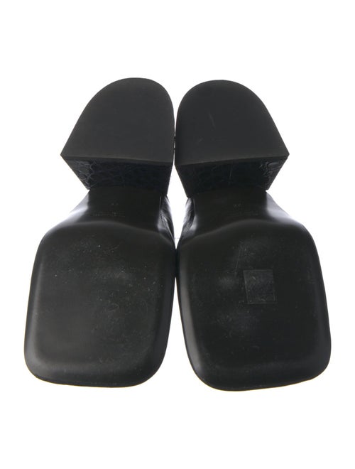 Jil Sander Embossed Leather Cutout Accent Mules