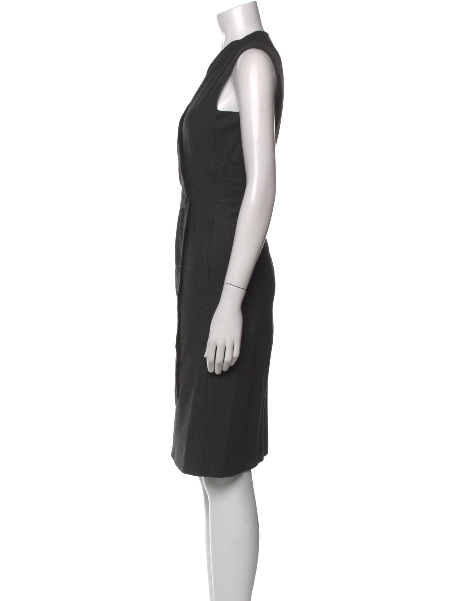 Jil Sander Wool Knee-Length Dress