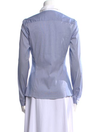 Jil Sander 2012 Striped Button-Up Top