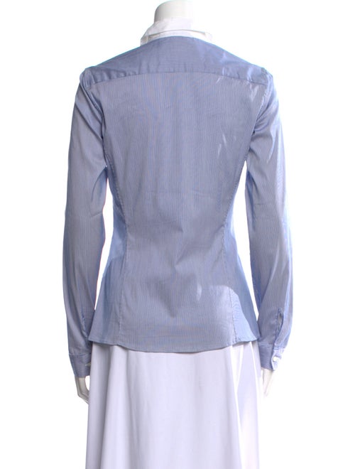 Jil Sander 2012 Striped Button-Up Top