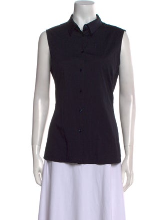 Jil Sander 2012 Sleeveless Button-Up Top