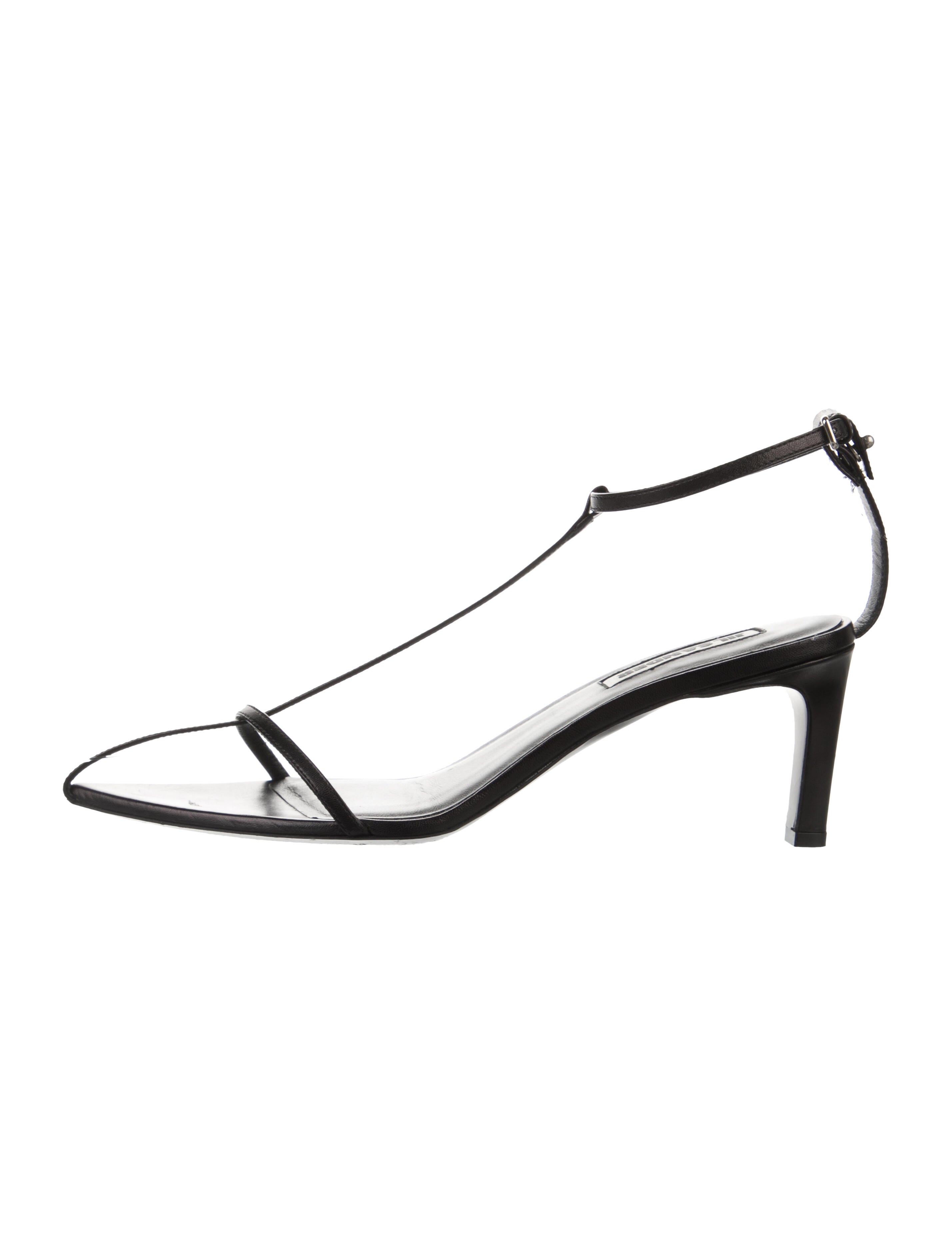 Jil Sander Leather T-Strap Sandals