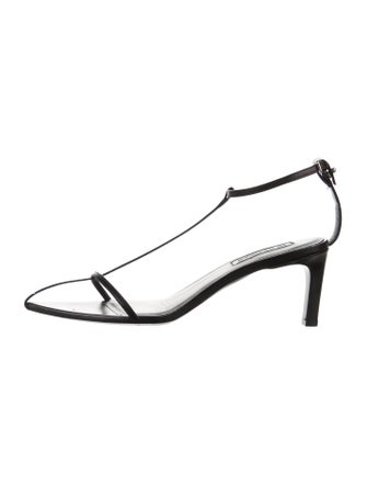 Jil Sander Leather T-Strap Sandals