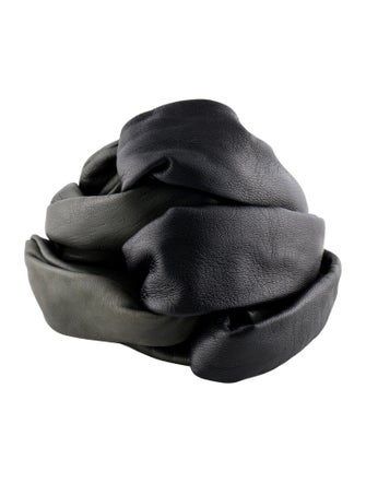 Jil Sander Leather Scrunchie Wrap Bracelet