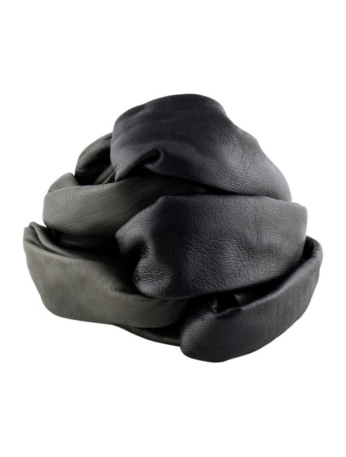 Jil Sander Leather Scrunchie Wrap Bracelet