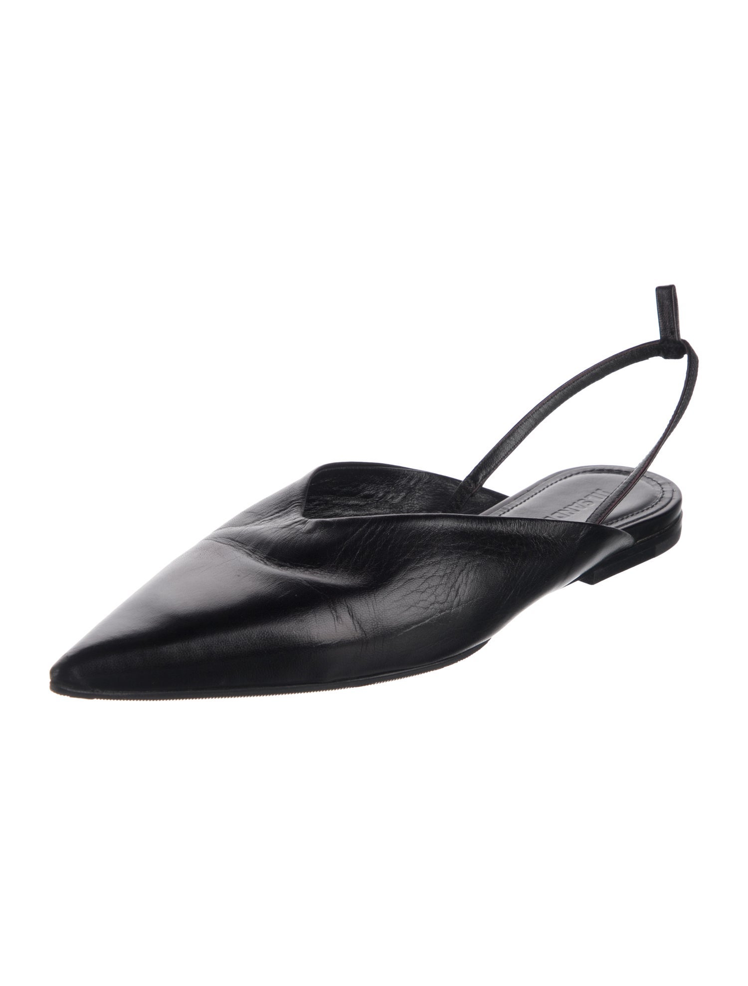 Jil Sander Leather Slingback Flats