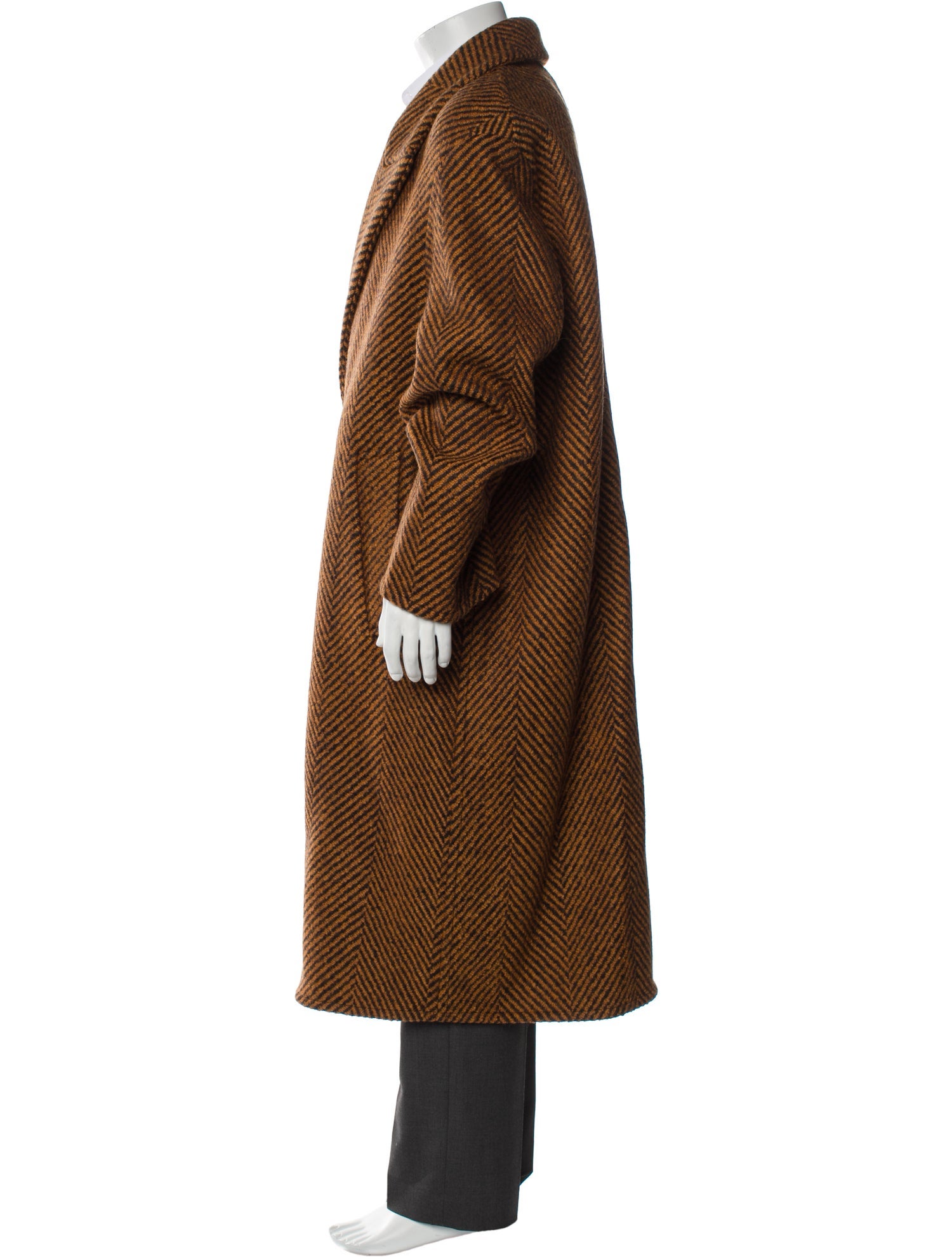 Jil Sander Virgin Wool Tweed Pattern Overcoat