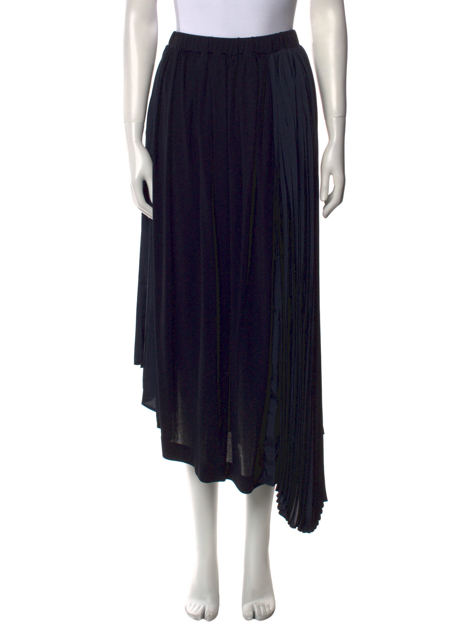 Jil Sander Pleated Accents Midi Length Skirt