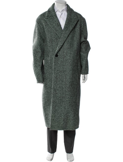 Jil Sander Virgin Wool Striped Overcoat