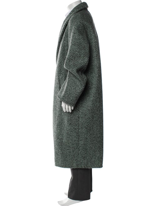 Jil Sander Virgin Wool Striped Overcoat