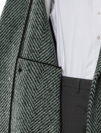 Jil Sander Virgin Wool Striped Overcoat