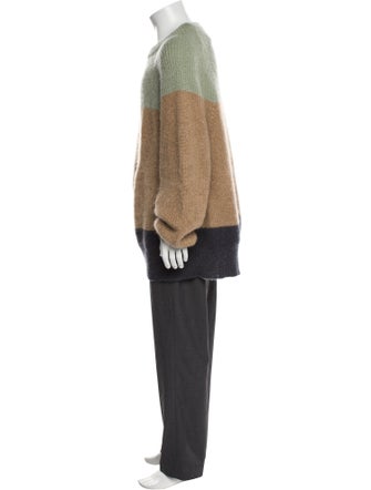 Jil Sander Mohair Colorblock Pattern Pullover