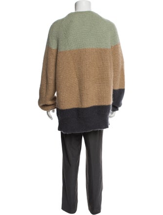 Jil Sander Mohair Colorblock Pattern Pullover