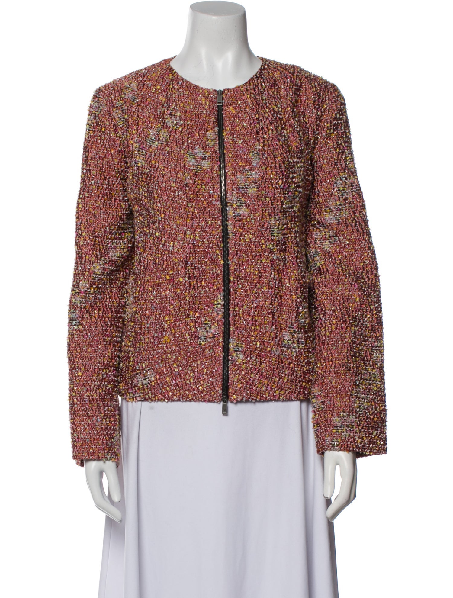 Jil Sander Tweed Pattern Evening Jacket
