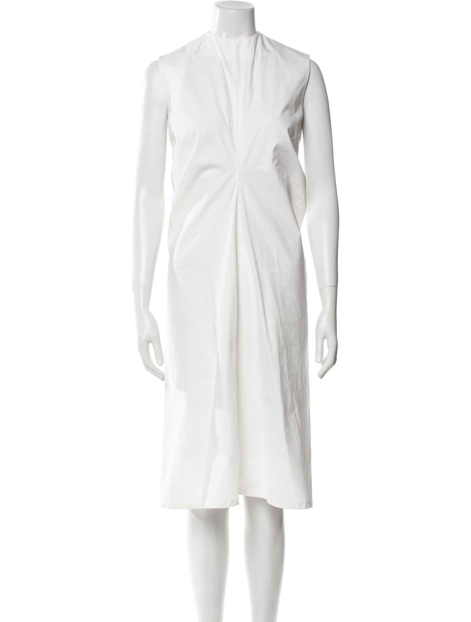 Jil Sander Crew Neck Midi Length Dress