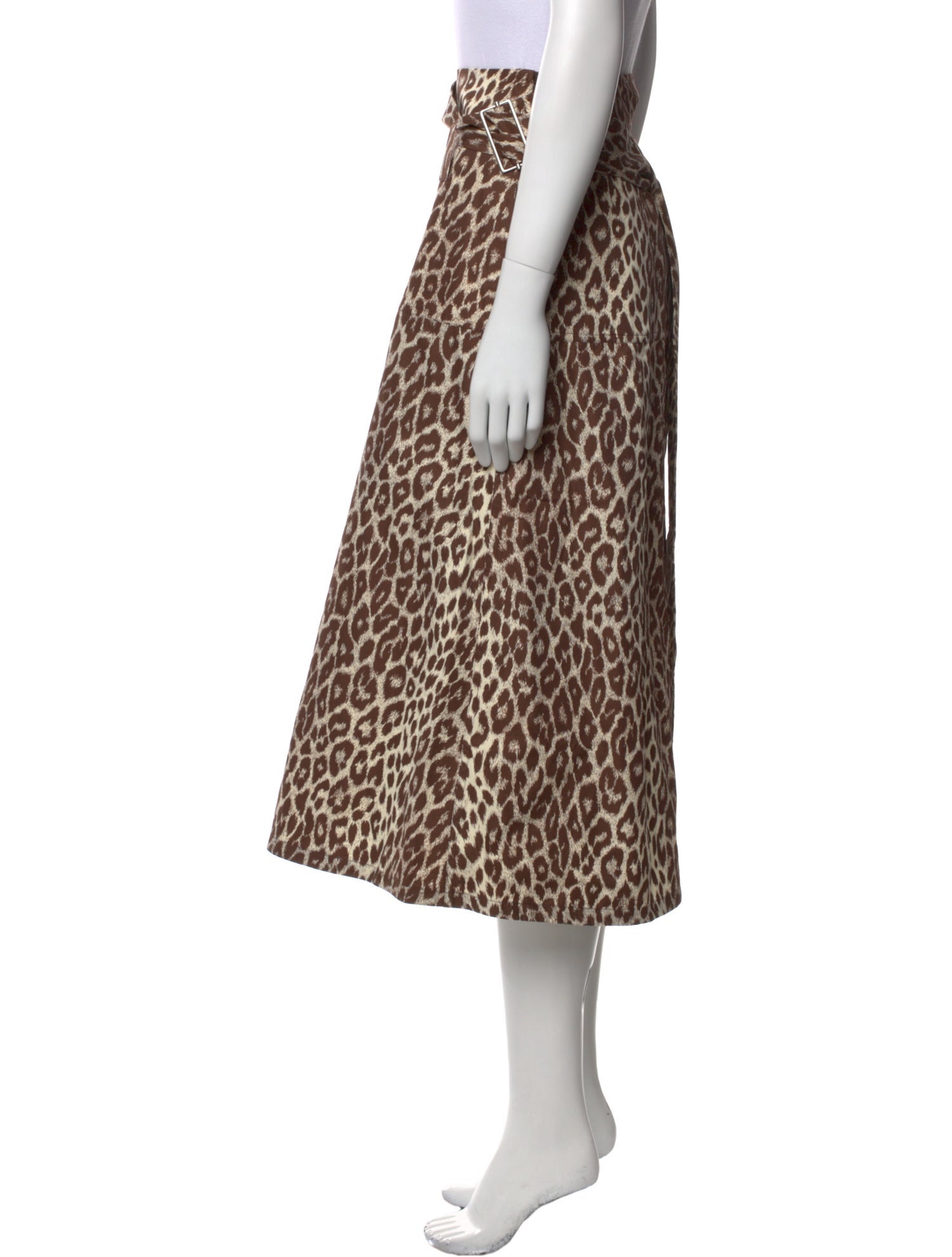 Jil Sander Animal Print Midi Length Skirt w/ Tags