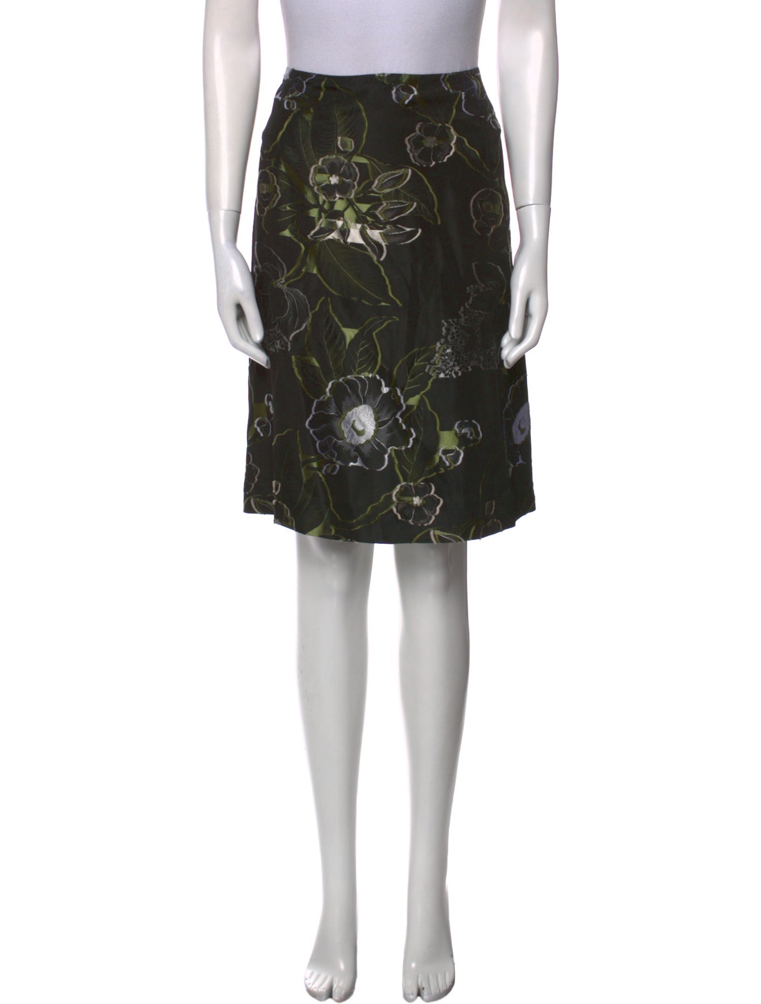 Jil Sander Silk Knee-Length Skirt