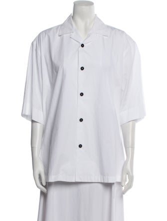 Jil Sander Three-Quarter Sleeve Button-Up Top