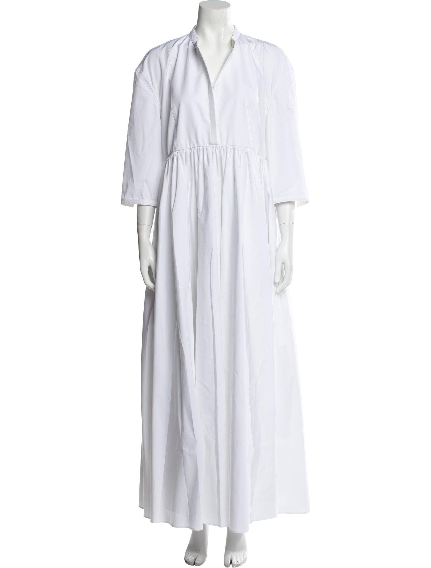 Jil Sander V-Neck Long Dress