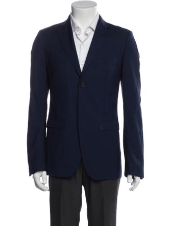 Jil Sander blue pattern print blazer