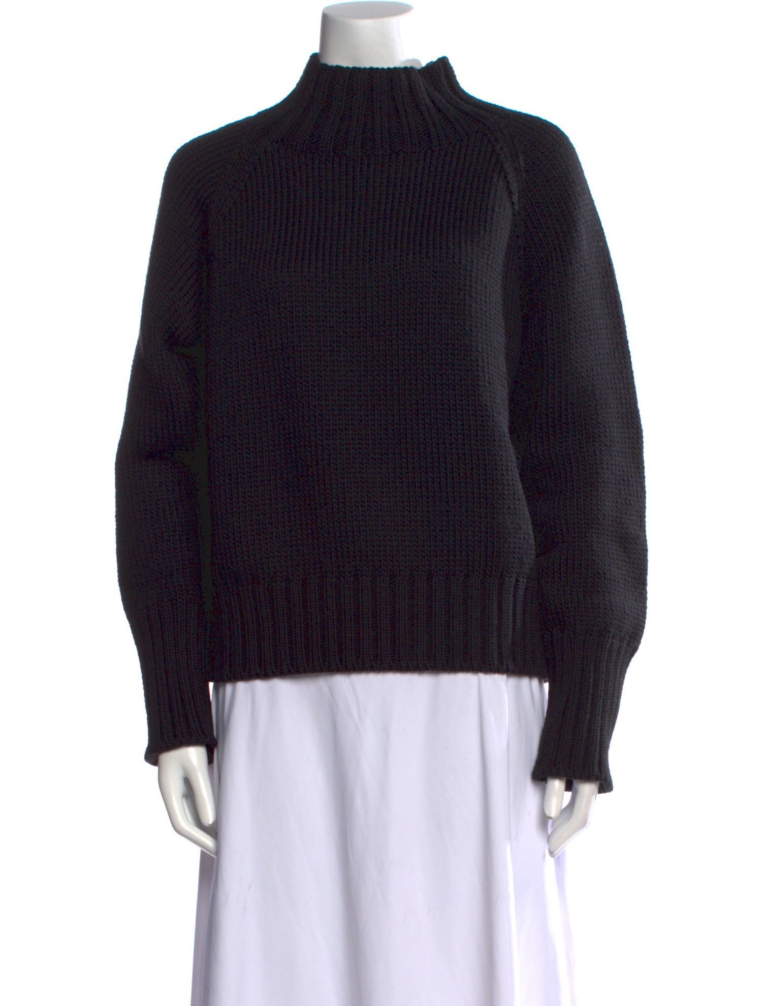 Jil Sander Virgin Wool Mock Neck Sweater