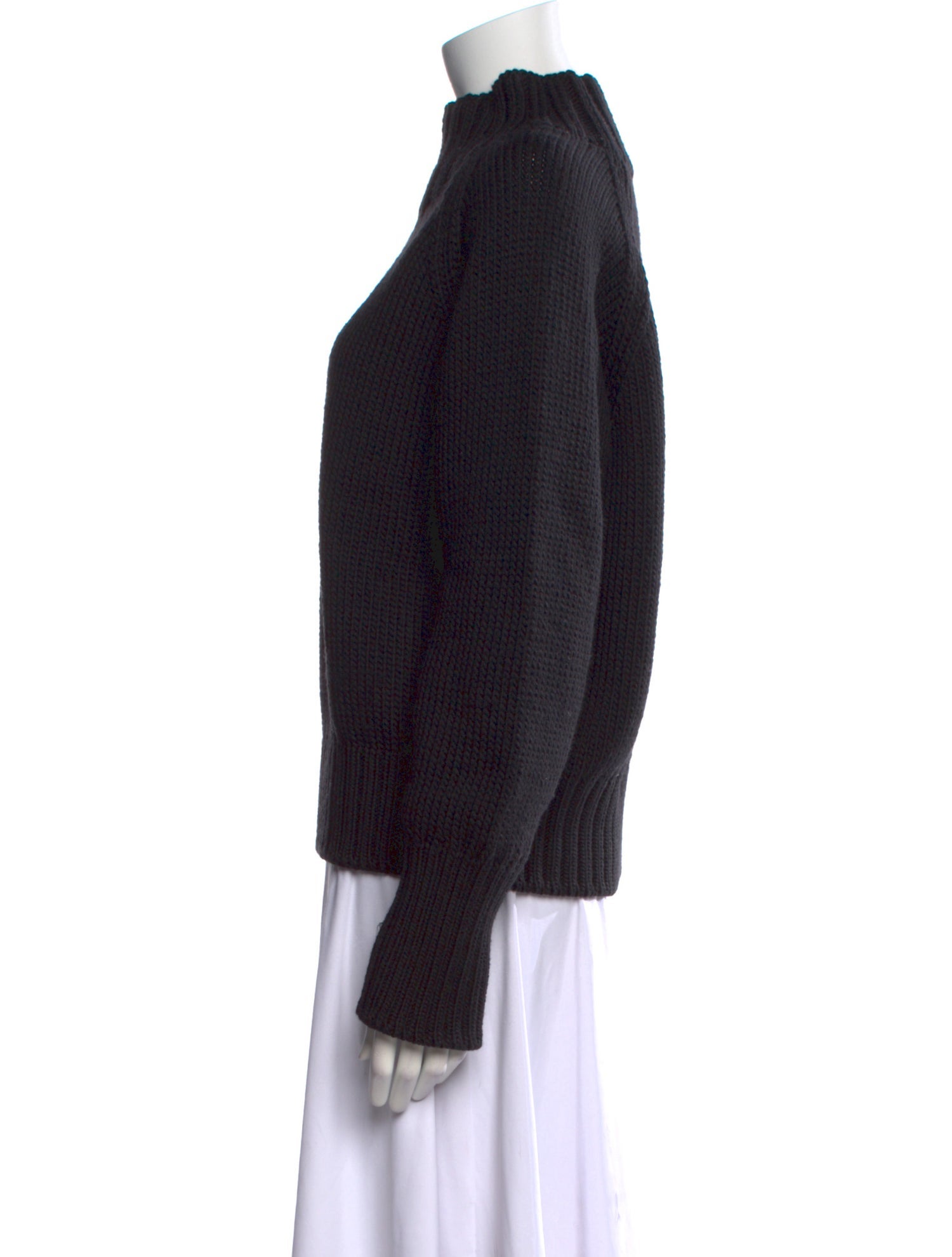 Jil Sander Virgin Wool Mock Neck Sweater
