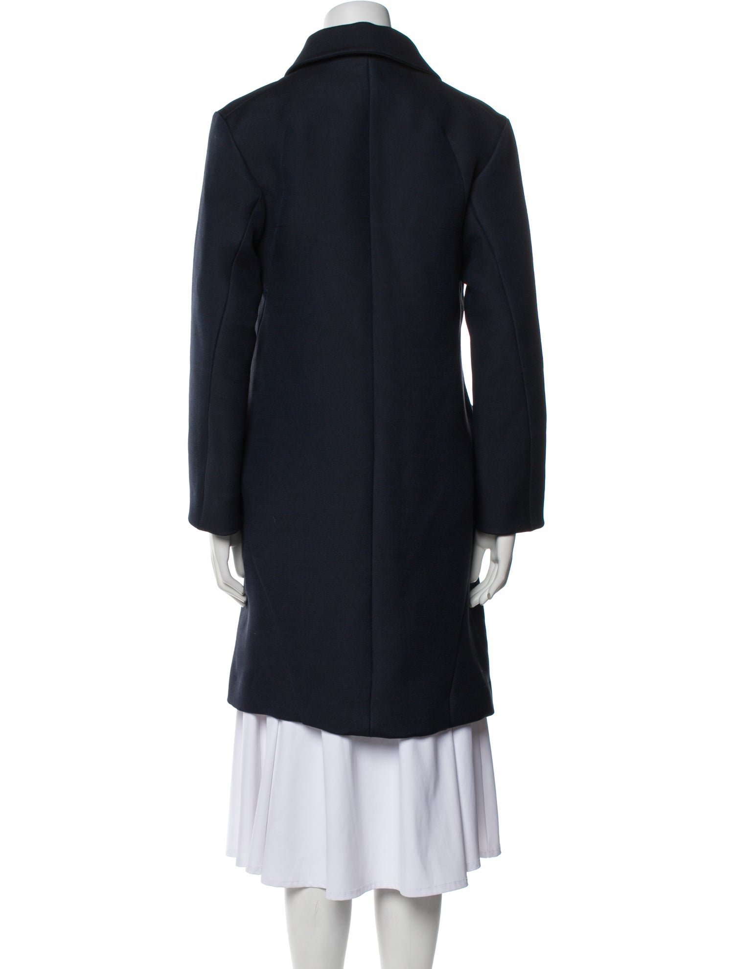 Jil Sander Wool Faux Fur Coat