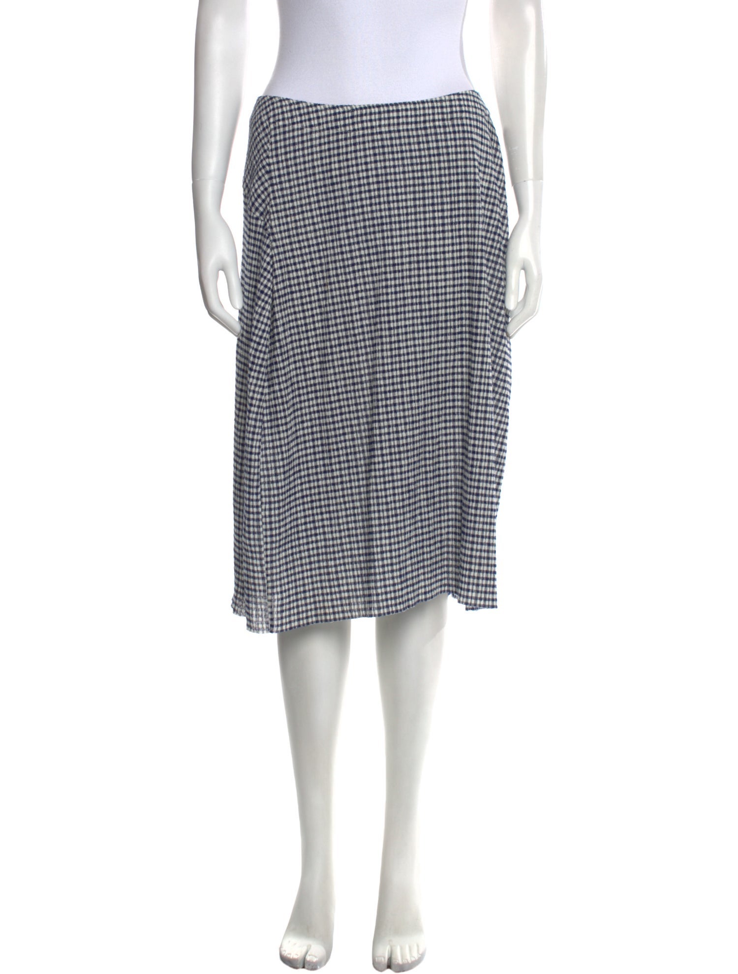 Jil Sander Plaid Print Knee-Length Skirt