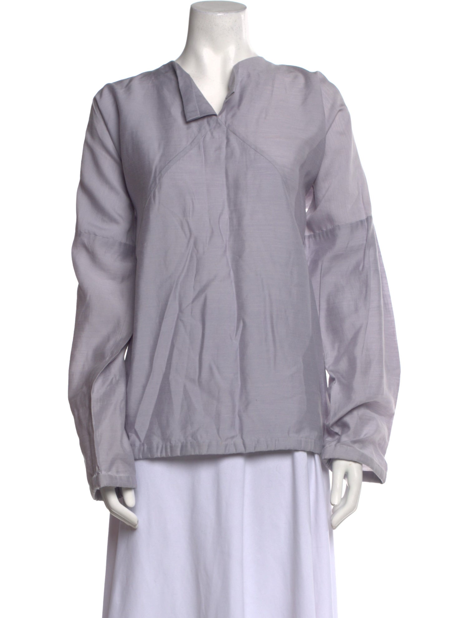 Jil Sander V-Neck Long Sleeve Blouse