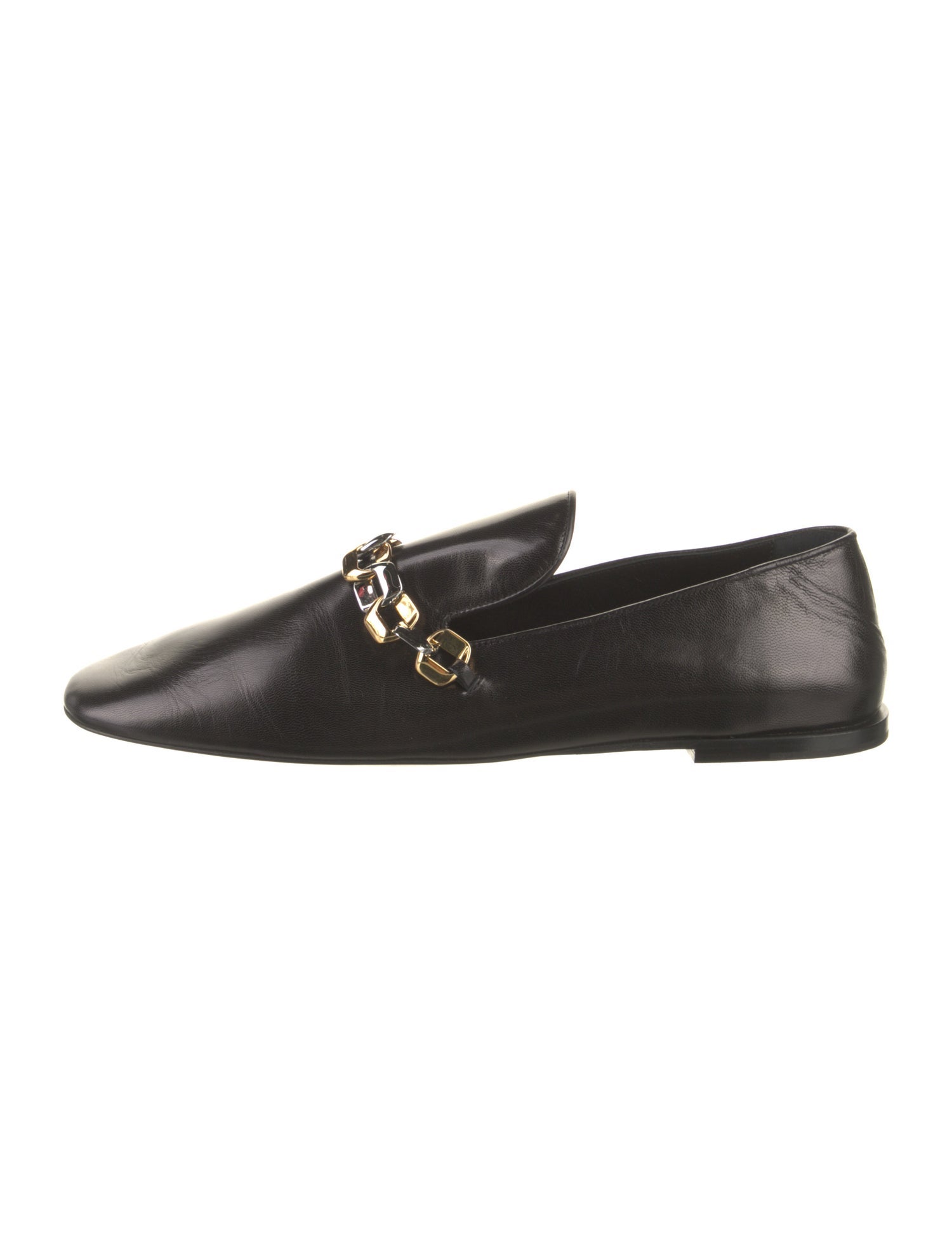 Jil Sander Leather Chain-Link Accents Loafers