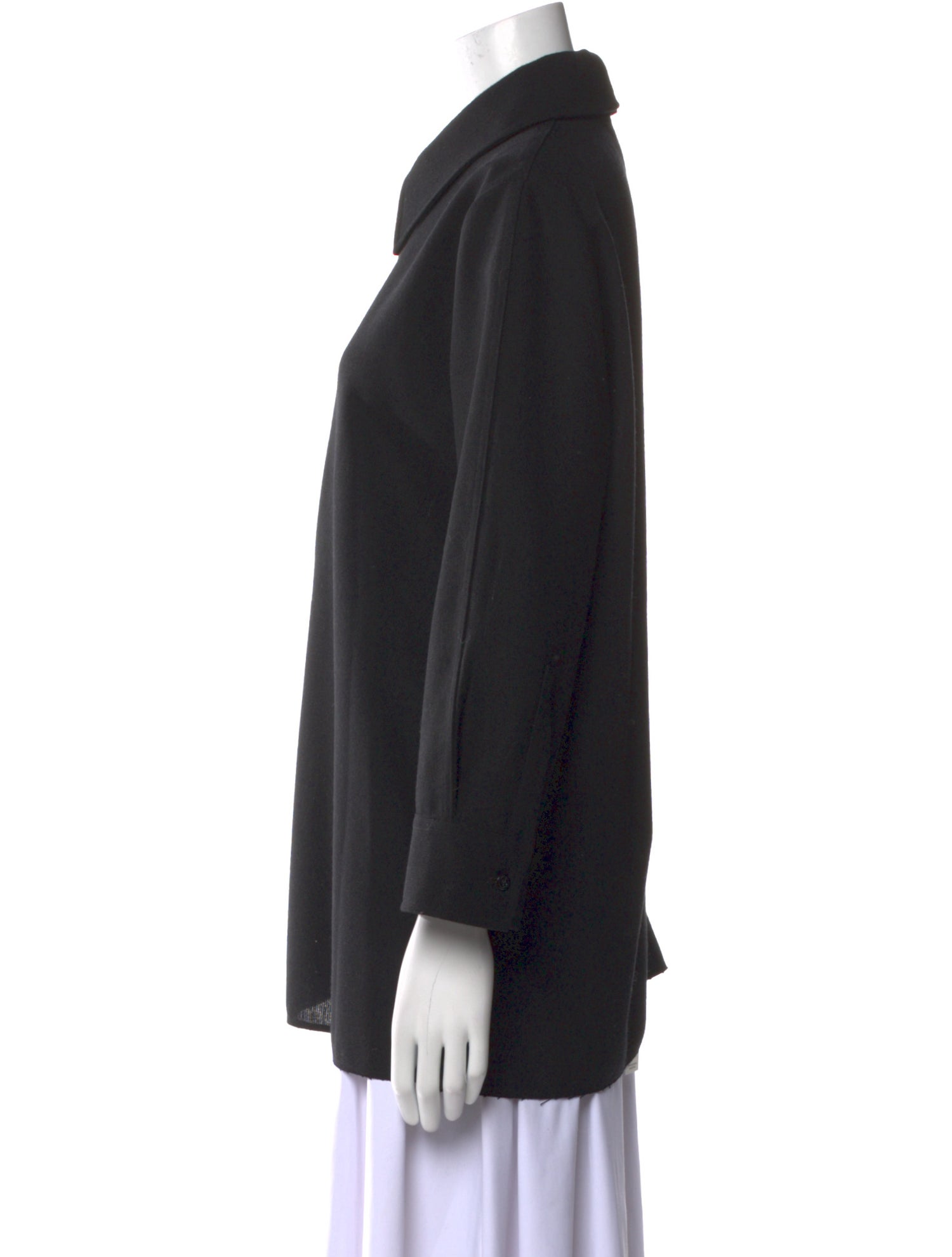 Jil Sander Wool Long Sleeve Button-Up Top w/ Tags