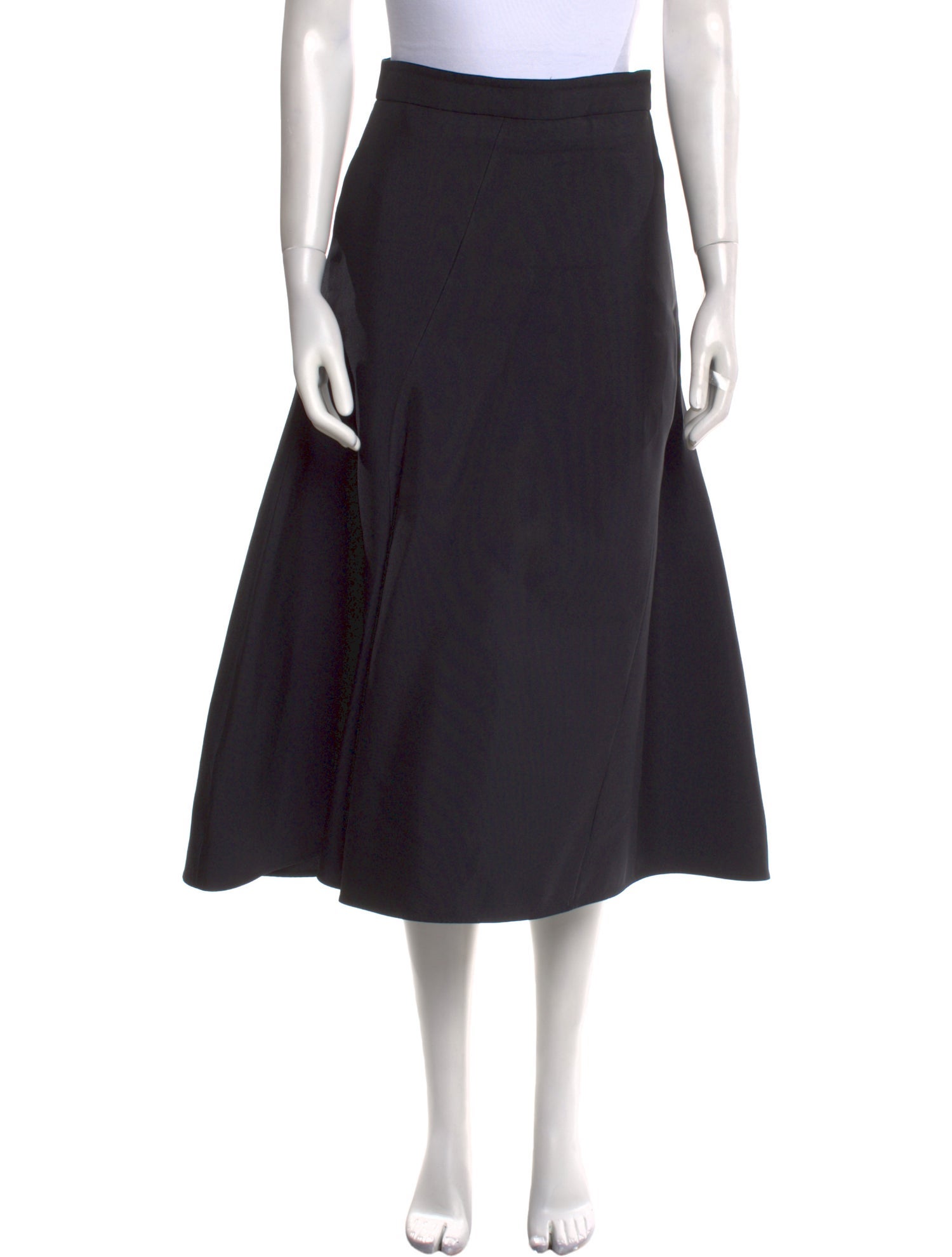Jil Sander Pleated Accents Midi Length Skirt
