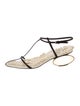 Jil Sander Leather T-Strap Sandals