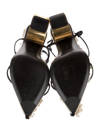 Jil Sander Leather T-Strap Sandals