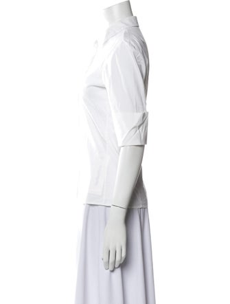 Jil Sander Three-Quarter Sleeve Button-Up Top