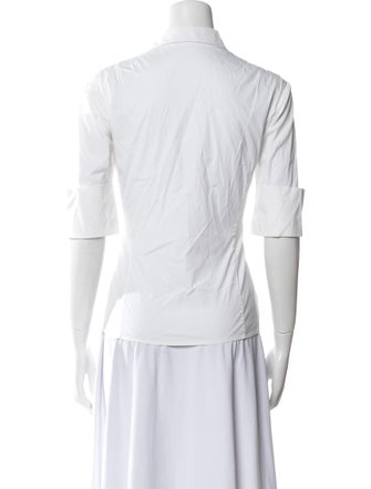 Jil Sander Three-Quarter Sleeve Button-Up Top